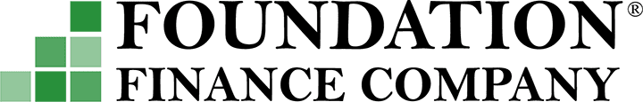 Foundation Finance Company logo with green squares and black text.